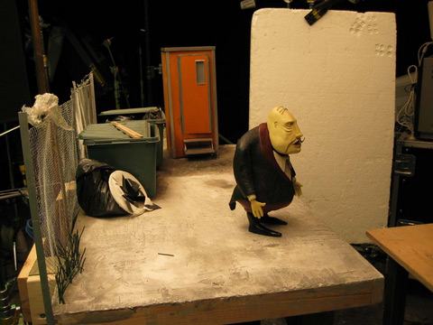 Ringmaster puppet on set